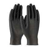 63-632PF, PIP, Disposable Nitrile Glove, Powder Free with Textured Grip Color: Black  - 4 mil-  Sold in 10 boxes/case