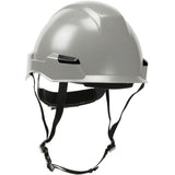 Industrial Climbing Helmet with Polycarbonate / ABS Shell, Nylon Suspension, Wheel Ratchet Adjustment and 4-Point Chin Strap