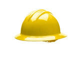 PIP Full Brim Hard Hat with HDPE Shell, 6-Point Polyester Suspension and Wheel Ratchet Adjustment