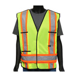 PIP ANSI Type R Class 2 Two-Tone X-Back Breakaway Mesh Vest