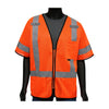 PIP ANSI Type R Class 3 Three Pocket Zipper Mesh Vest