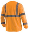 Occunomix LUX-LSETP3B Type R Class 3 Long Sleeve Safety T-Shirt - Yellow/Orange