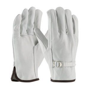 68-153-Regular Grade Top Grain Cowhide Leather Drivers Glove with Pull Strap Closure - Straight Thumb, Dozen (12 pairs)