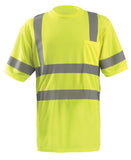 OccuNomix LUX-SSETP3B Type R Class 3 Wicking Birdseye Mesh Safety T-Shirt - Yellow/Orange