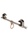 Dual Ratcheting for Centering on I-beam; Fits 4" to 14" Flange Width; Machined Aluminum Bar; Steel Jaws with Slider Pads.