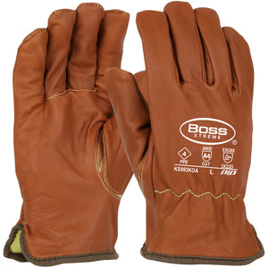 KS993KOA PIP AR Top Grain Goatskin Leather Drivers Glove with Oil Armor™ Finish and Para-Aramid Lining - Keystone Thumb, 1 dz pairs