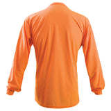 OccuNomix LUX-XLSPB Wicking Birdseye Safety Long Sleeve T-Shirt - Yellow/Orange