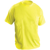 OccuNomix LUX-XSSPB Wicking Birdseye Safety T-Shirt - Yellow/Orange