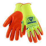 Impact Gloves - West Chester HVY710HSNFB Impact Gloves, Hi-Viz Nitrile Foam, 6 Pair