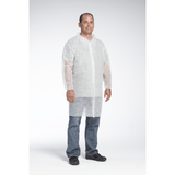 Lab Coats - West Chester 3512 SBP White Lab Coat, Elastic Wrist, No Pocket - Standard Weight