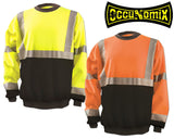 OccuNomix LUX-CSWT Type R Class 3 Crew Sweatshirt - Yellow/Orange